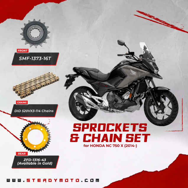 ZF Sprockets & DID Chain Set for HONDA NC 750 X (2014-)