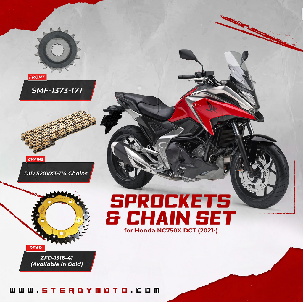 ZF Sprockets & DID Chain Set for HONDA NC 750 X DCT (2021 ZF Sprockets & DID Chain Set for HONDA NC 750 X DCT (2021