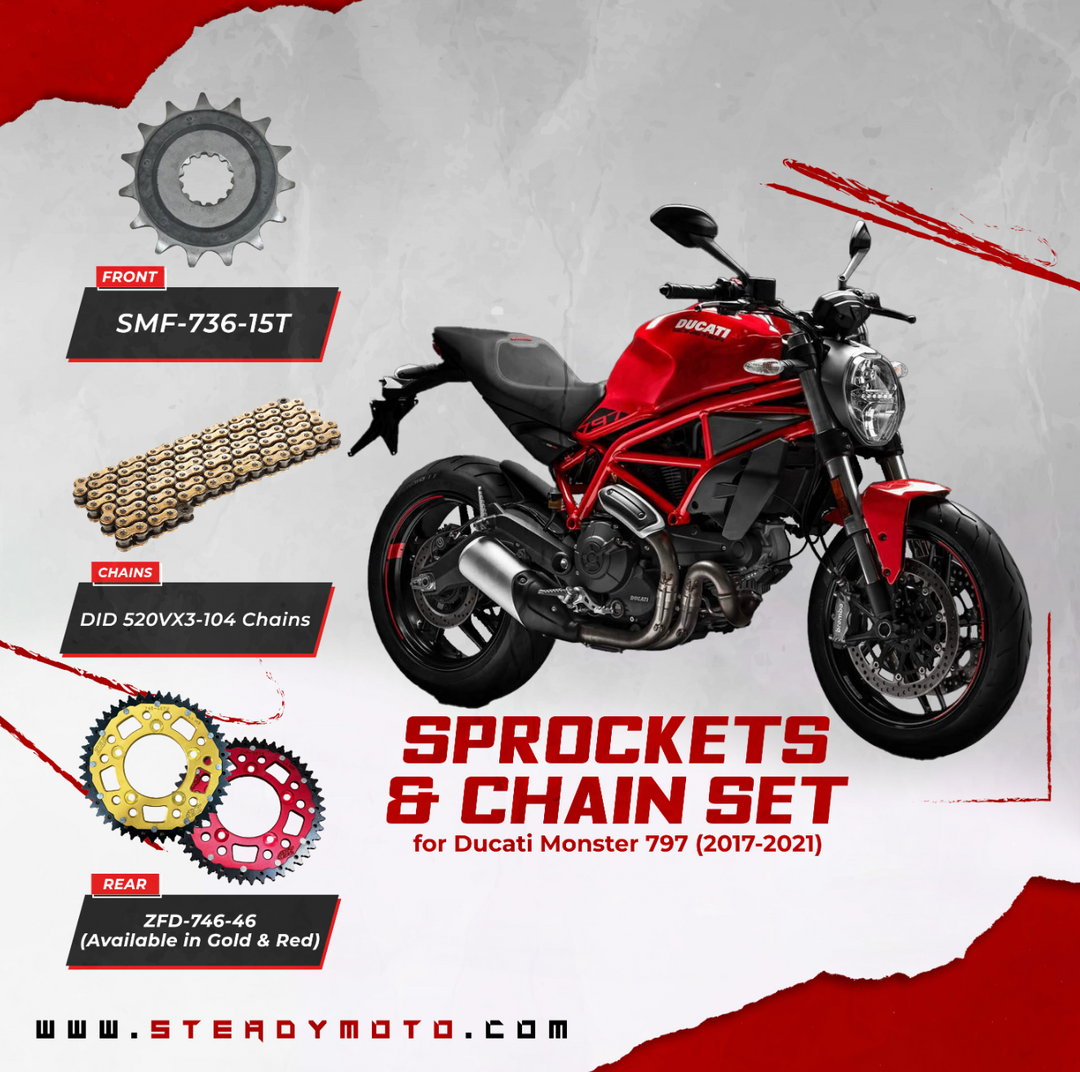 ZF Sprockets & DID Chain Set for Ducati Monster 797 (2017-2021)