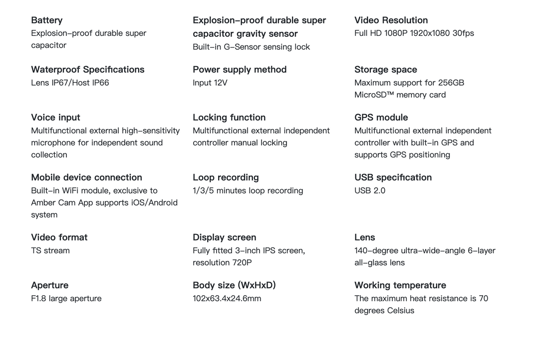 AD1S Driving Video Recorder