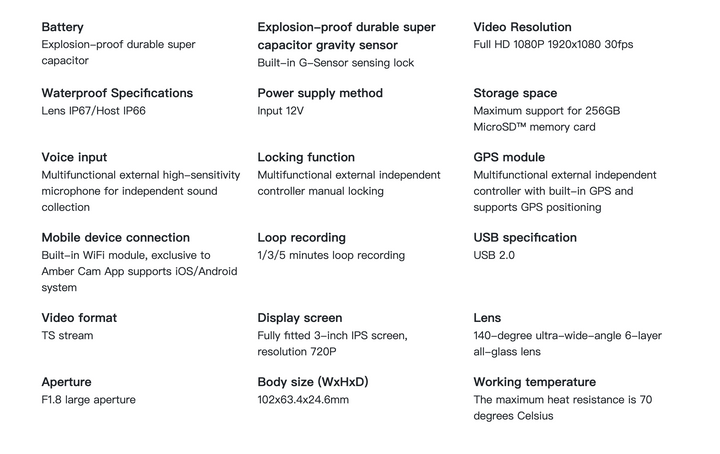 AD1S Driving Video Recorder