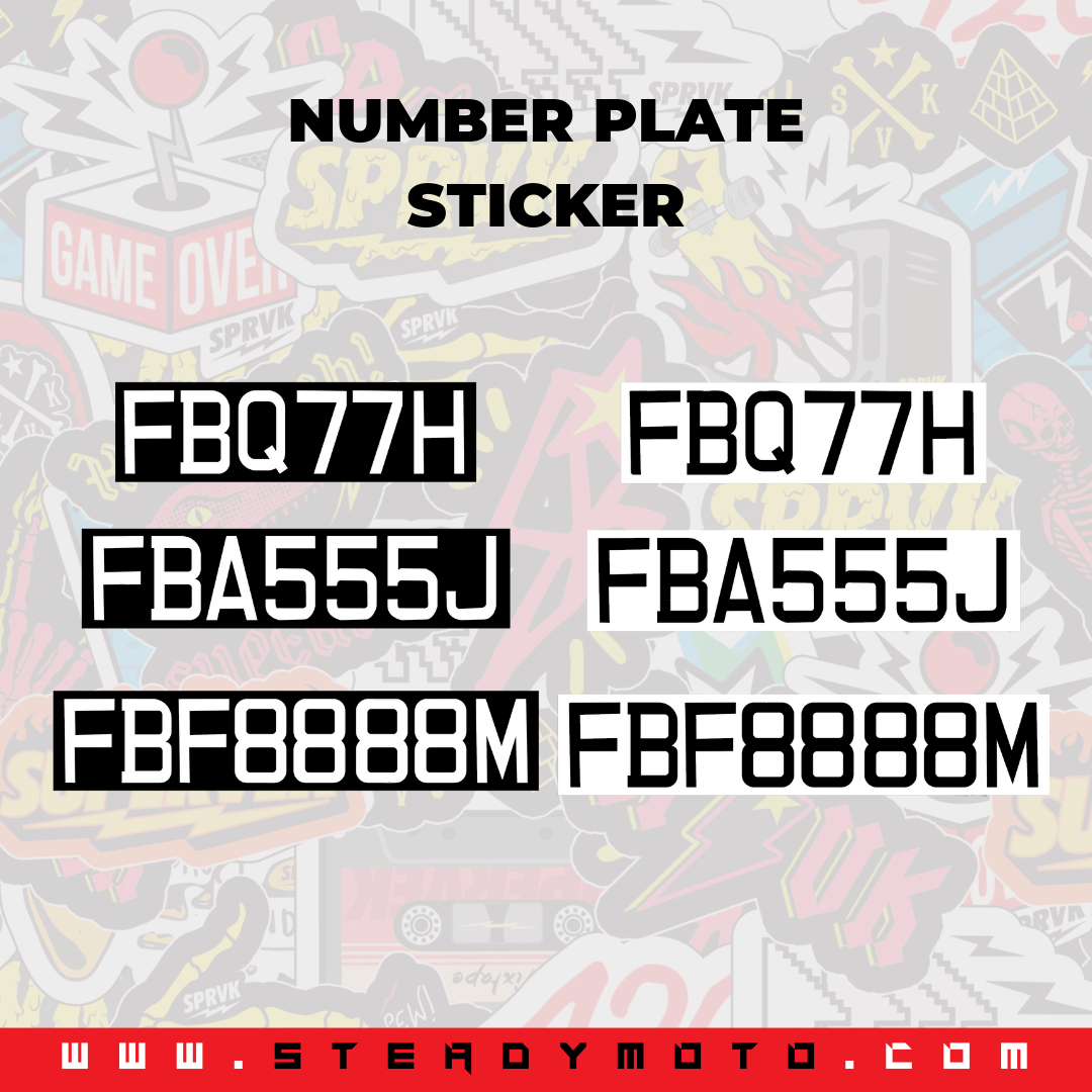 Number Plate Sticker