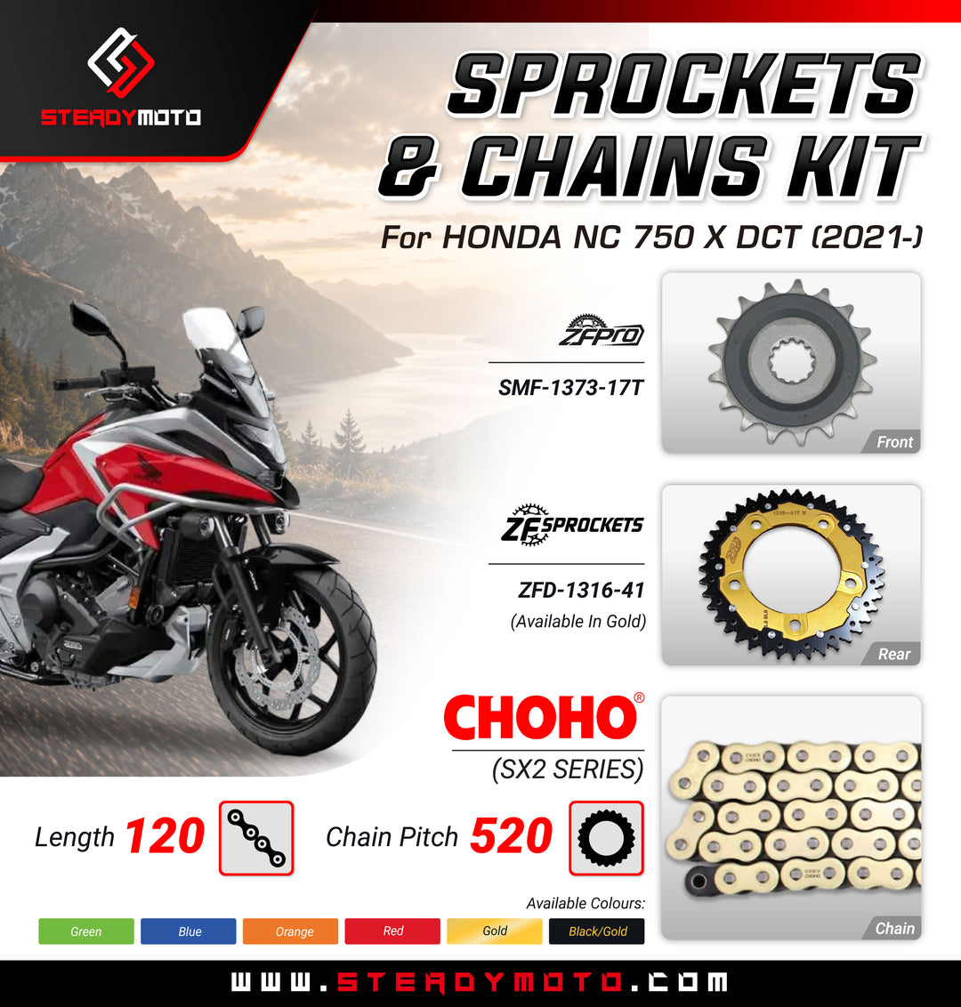 ZF Sprockets & CHOHO Chains for HONDA NC 750 X DCT (2021-)