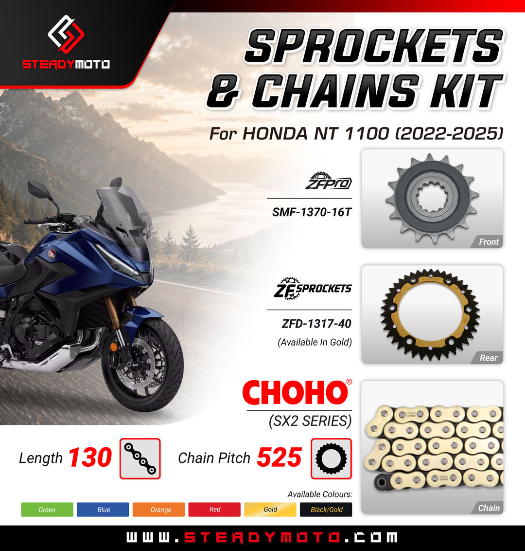 ZF Sprockets & CHOHO Chains for HONDA NT 1100 (2022-2025)