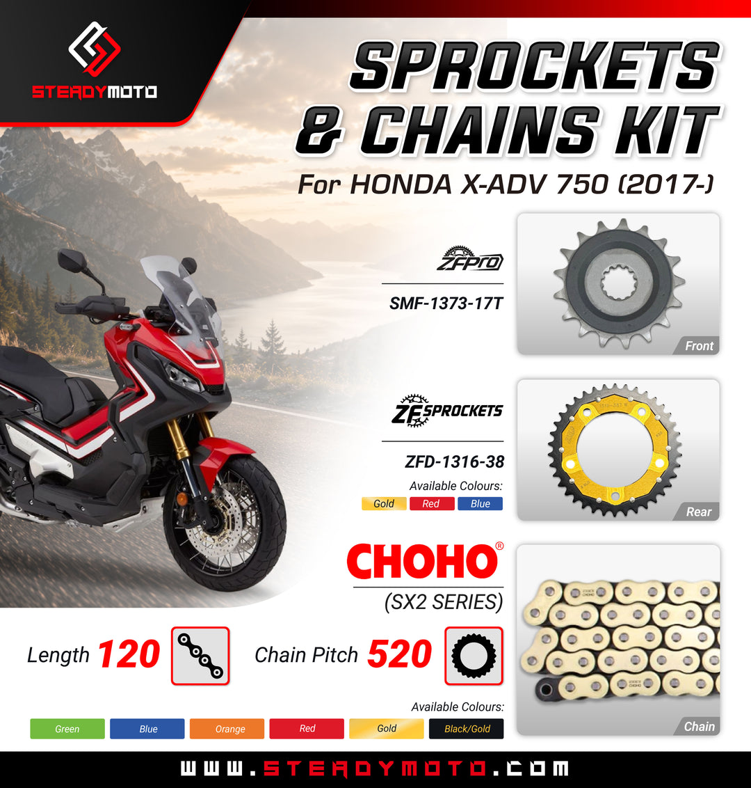 ZF Sprockets & CHOHO Chains for HONDA X-ADV 750 (2017-)