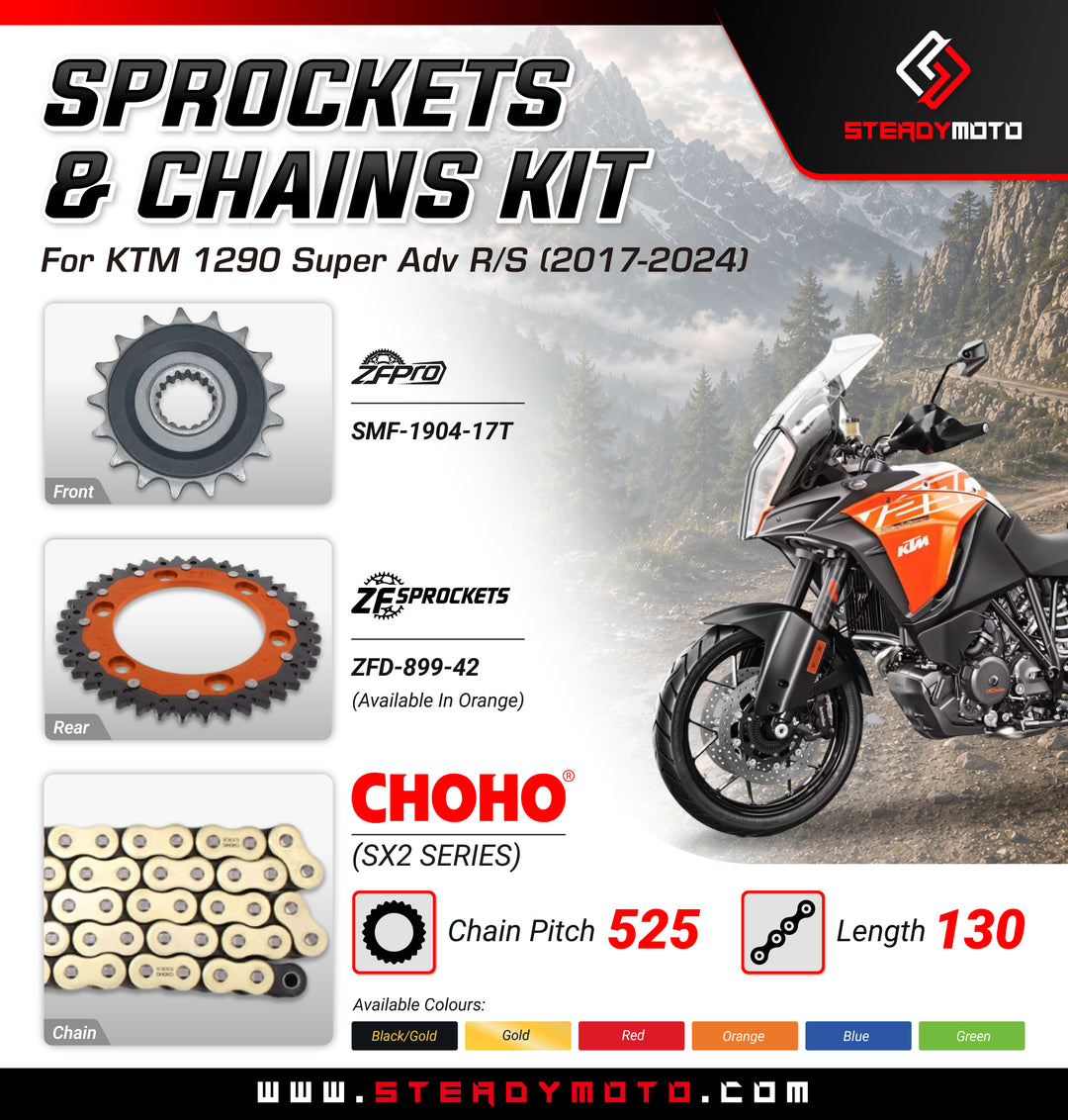 ZF Sprockets & CHOHO Chains for KTM 1290 Super Adv RS (2017-2024)