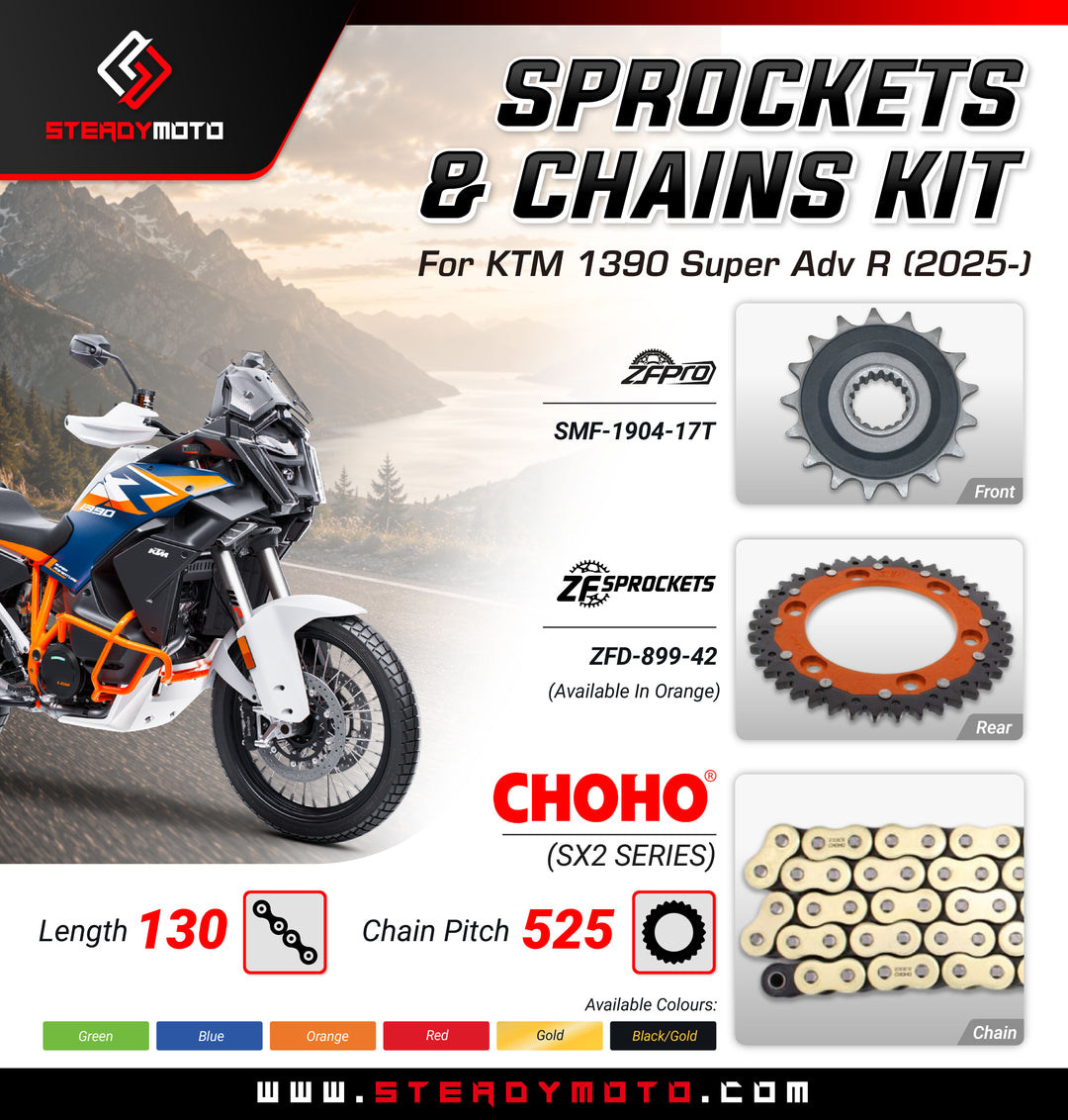 ZF Sprockets & CHOHO Chains for KTM 1390 Super Adv R/S (2025-)