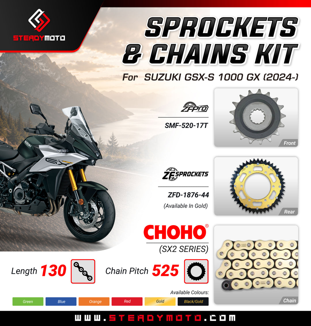 ZF Sprockets & CHOHO Chains for SUZUKI GSX-S 1000 GX (2024-)