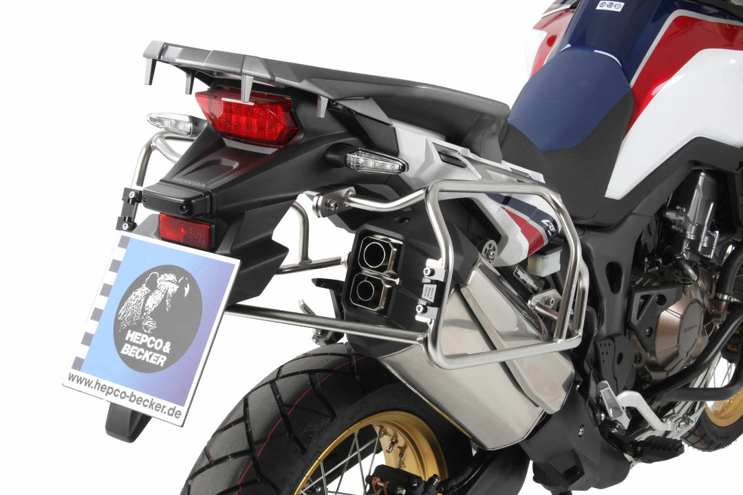 SideCarrier Cutout incl. XPLORER Silver Sideboxes for HONDA CRF 1000 L Africa Twin (2016-2017)