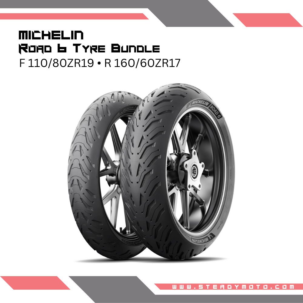 MICHELIN Road 6 Tyre Bundle for HONDA CB 400 X & NX 400