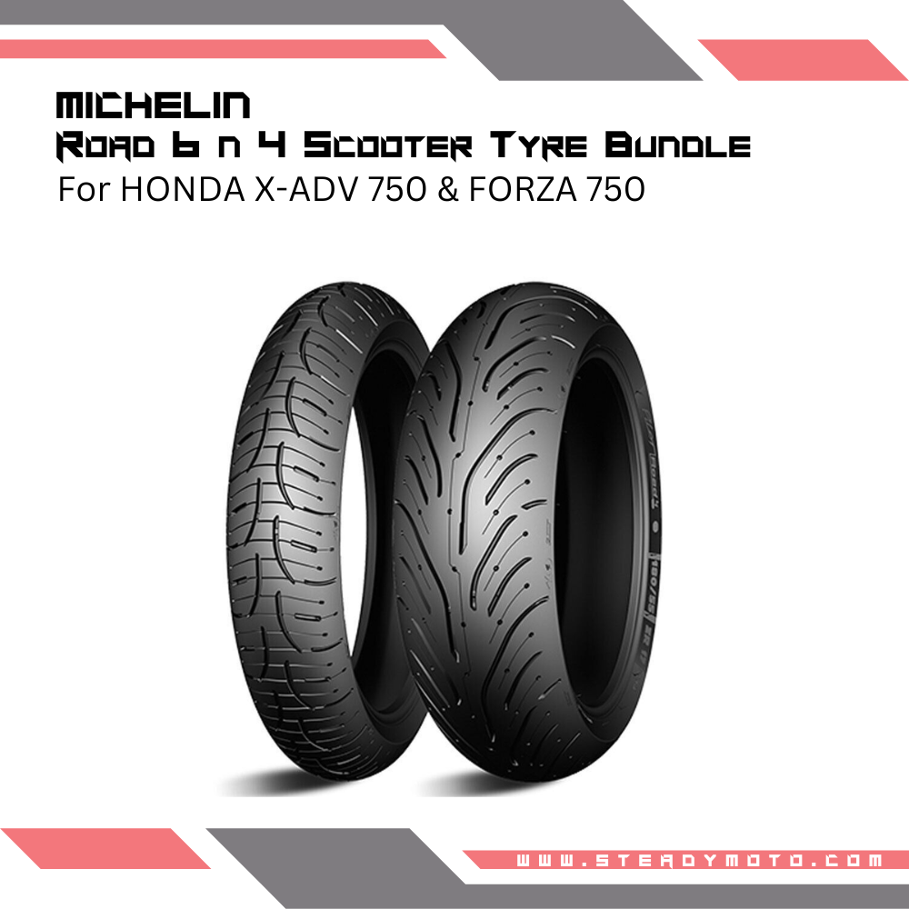 MICHELIN Road 6 & 4 Scooter Tyre Bundle - F17R15