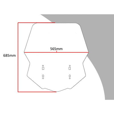 Flip Screen (685mm High) for HONDA GL 1800 GoldWing (2018-2023)