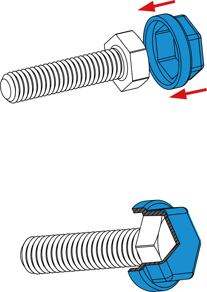 Hexagon Bolt and Plug (Chrome)