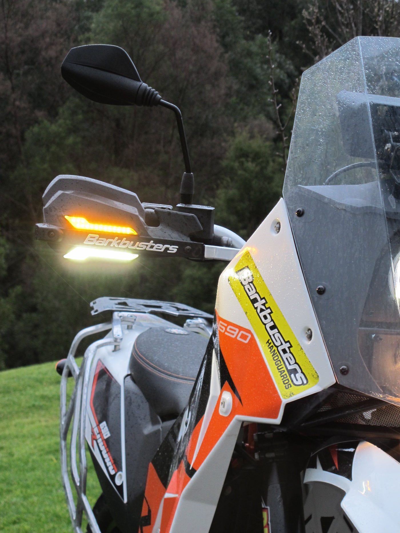 Barkbusters Hand Guards LED White Light (Position)