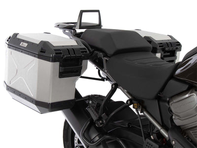 SideCarrier Cutout incl. XPLORER Silver Sideboxes for HARLEY-DAVIDSON 1250 Pan America (2021-)