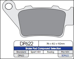 DP622 DP Brakes STANDARD