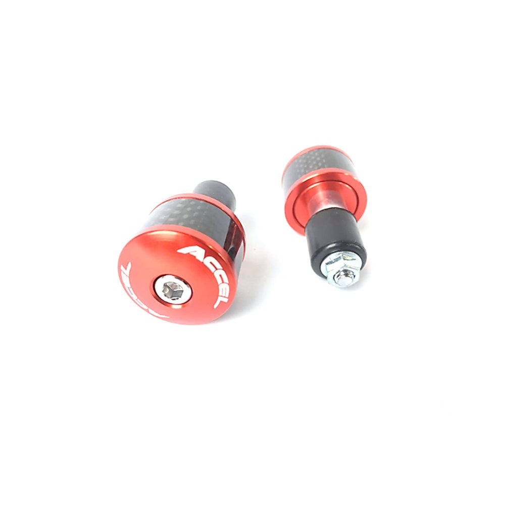 Bar End Caps with Carbon Inlay for Steel & Alloy Handlebar