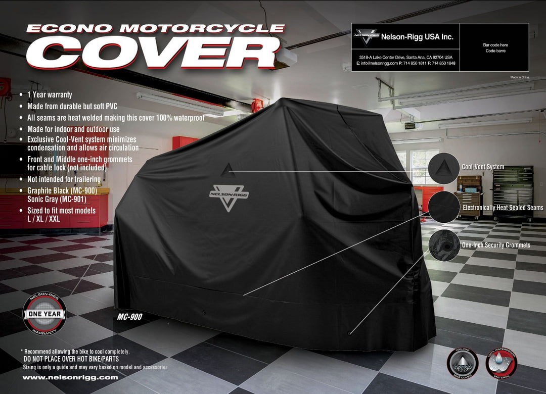 ECONO Motorcycle Cover (Black)