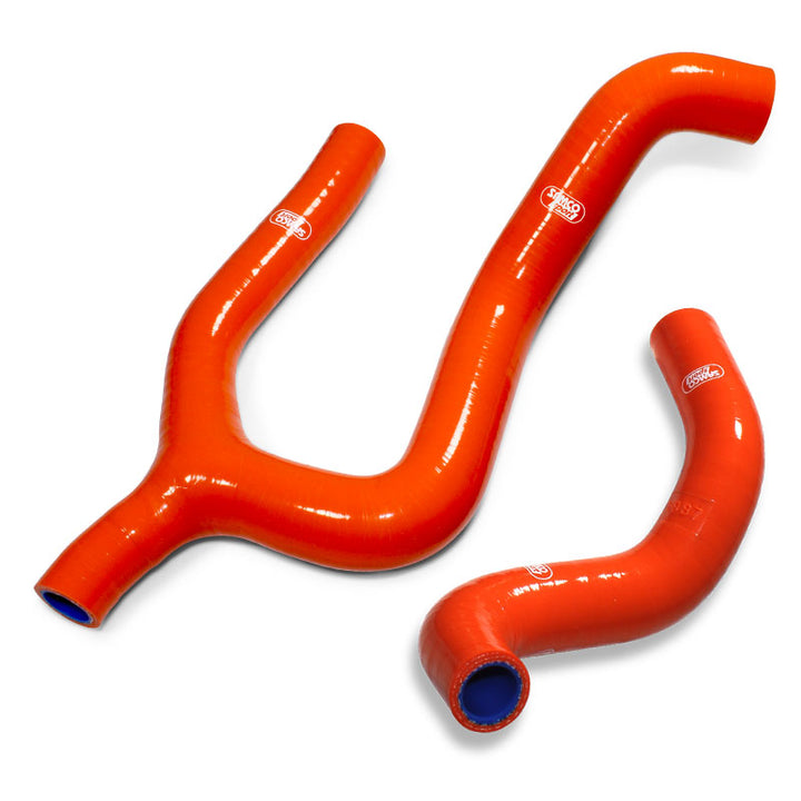 SAMCO Sport Y-Piece Race Design Silicone Radiator Coolant Hose Kit (2-pc) for selected HUSQVARNA & KTM Dirt Bike Series (350cc)