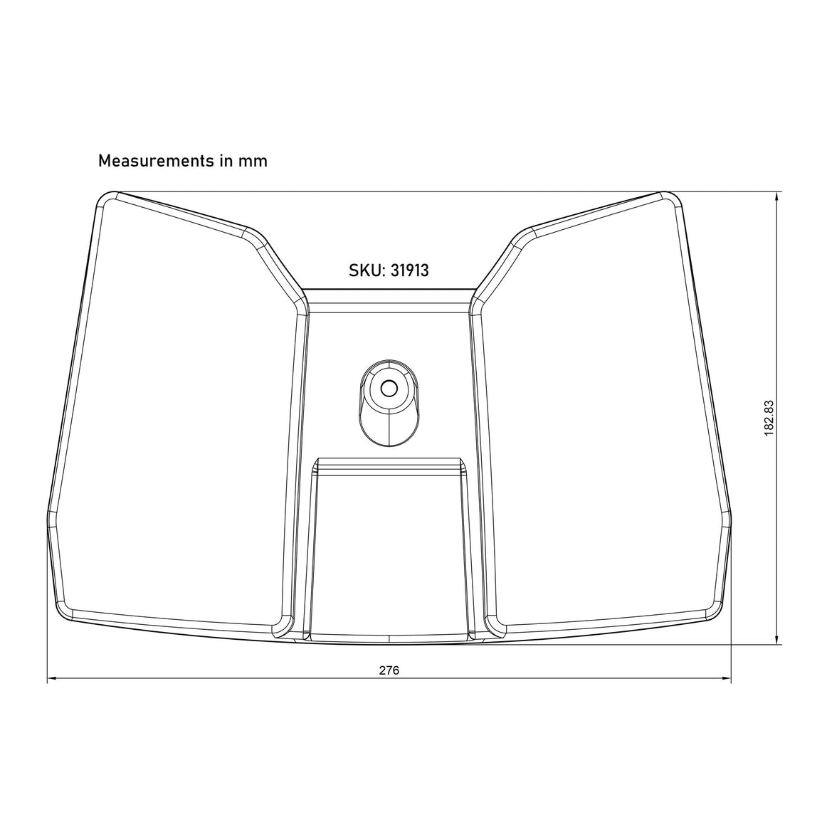 PYRAMID Rear Splash Protector for HONDA MSX 125 Grom (2021-)