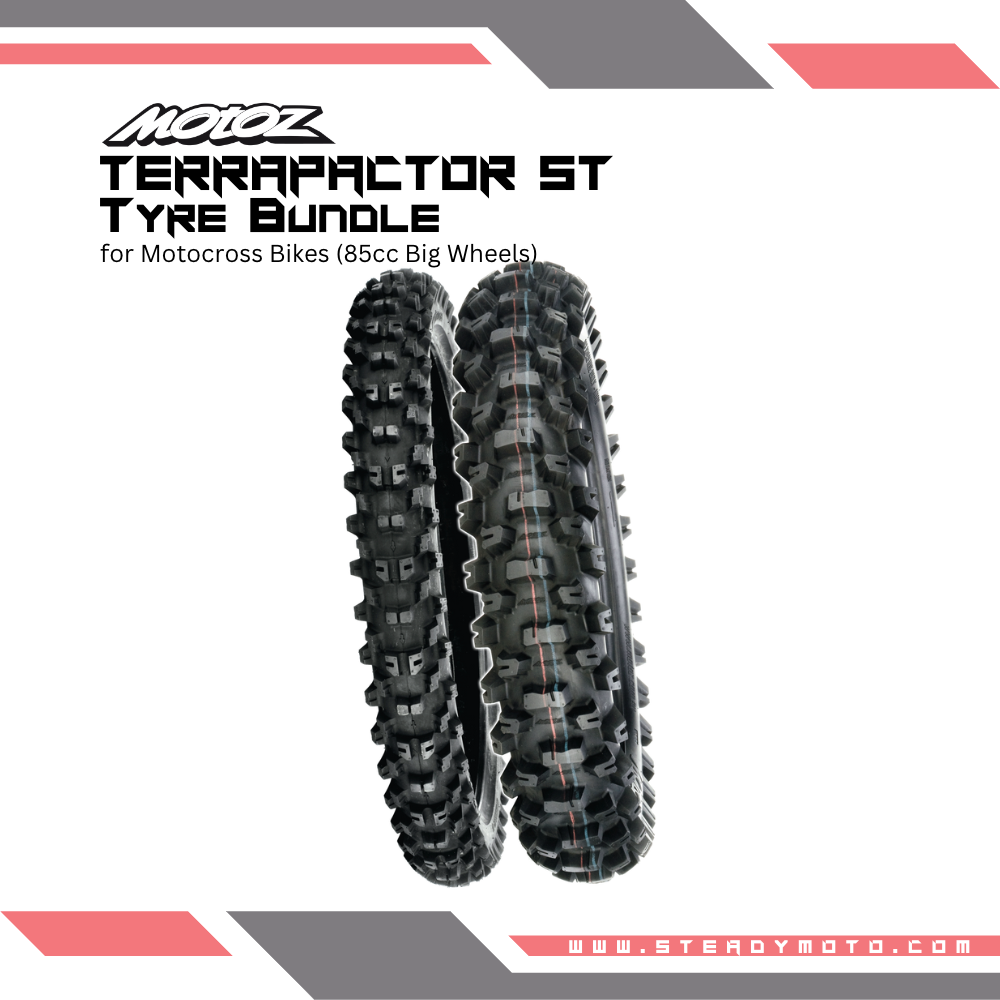 MOTOZ TERRAPACTOR S/T Tyre Bundle for Motocross Bikes (85CC Big Wheels)