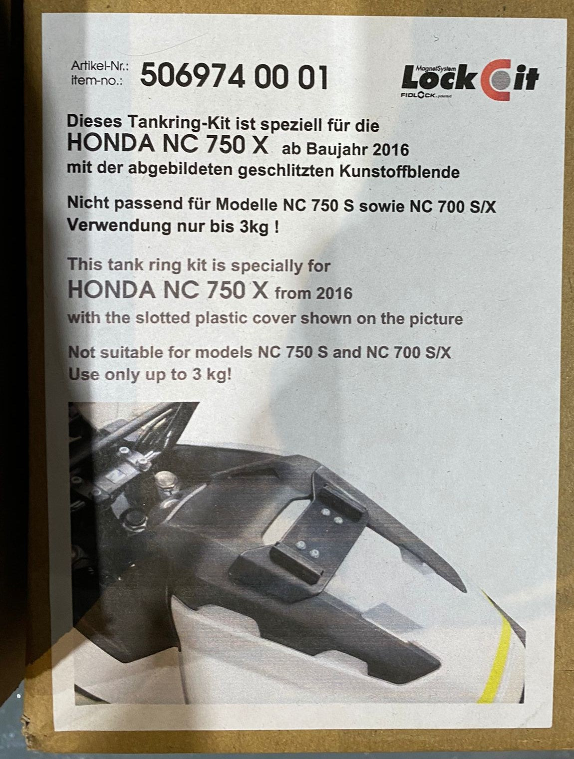 Tankring Lock-It for Honda NC 750 X (2016-2020)