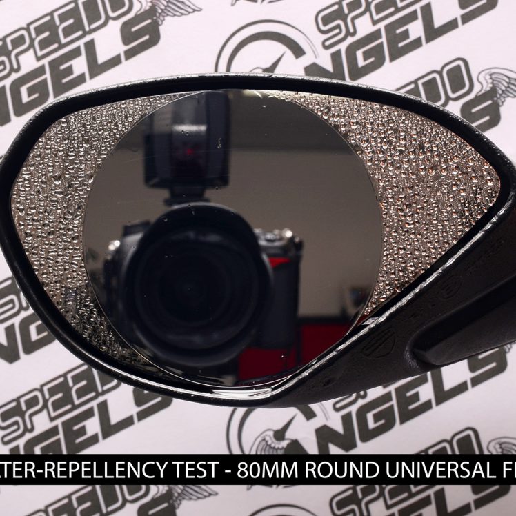Universal Water Repellent/ Anti Fog Motorcycle Wing Mirror Protectors - CIRCLE 80mm Diameter