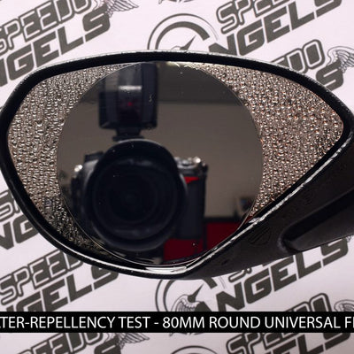 Universal Water Repellent/ Anti Fog Motorcycle Wing Mirror Protectors - CIRCLE 90mm Diameter