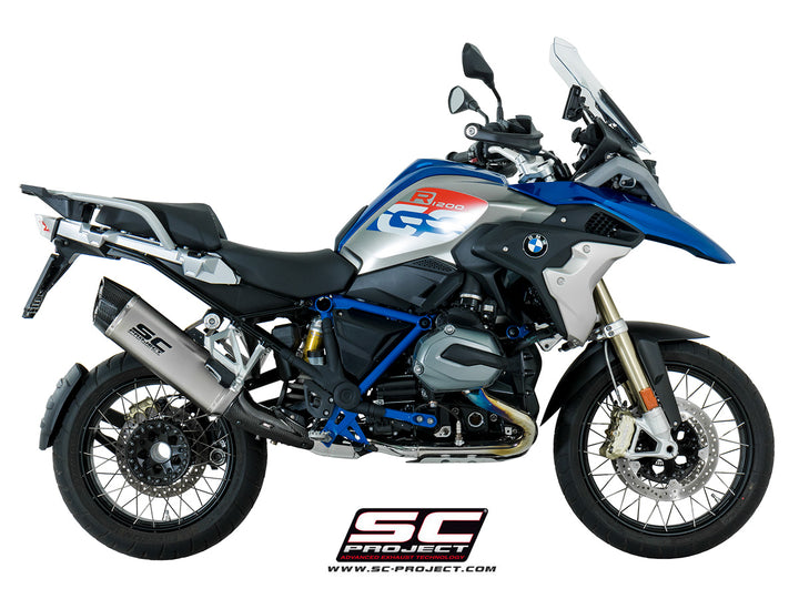 "Adventure" Titanium Slip-On Exhaust with Carbon Fibre Endcap for BMW R 1200 GS (2017-2019)