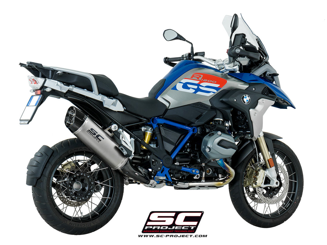 "Adventure" Titanium Slip-On Exhaust with Carbon Fibre Endcap for BMW R 1200 GS (2017-2019)