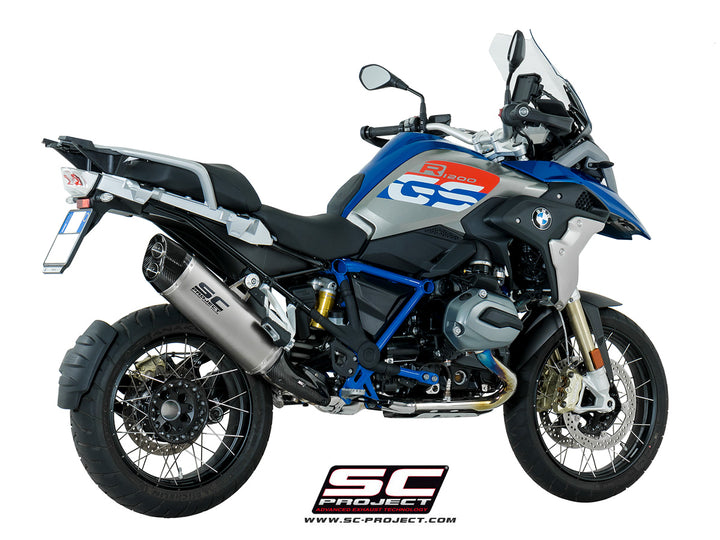 "Adventure" Titanium Slip-On Exhaust with Carbon Fibre Endcap for BMW R 1200 GS (2017-2019)