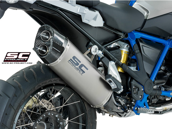 "Adventure" Titanium Slip-On Exhaust with Carbon Fibre Endcap for BMW R 1200 GS (2017-2019)