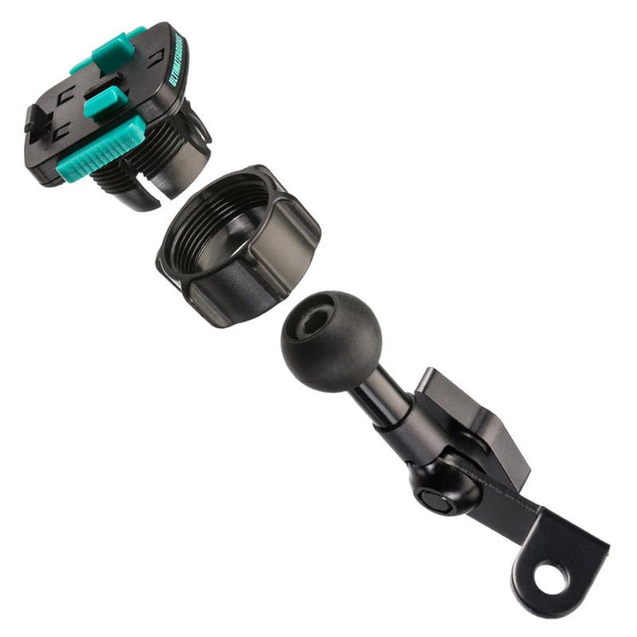 Mirror Stem Mount V2 8-10mm Thread  - Including new 3 Prong Adapter V2