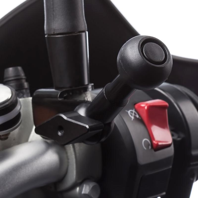 Mirror Stem Mount V2 8-10mm Thread  - Including new 3 Prong Adapter V2