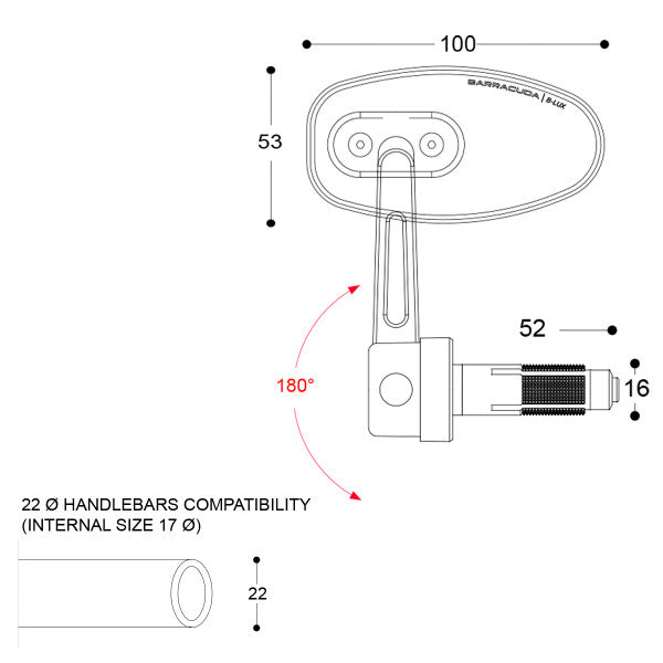 B-LUX Skin-R Bar End Mirrors (pair)