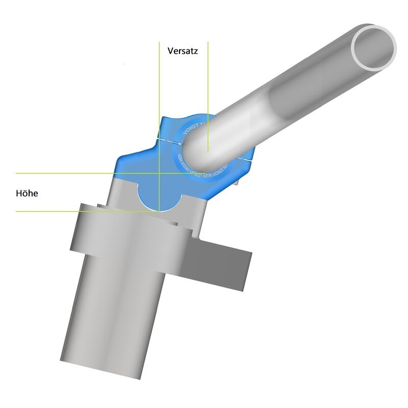 Universal Handlebar Riser with Offset (30/21mm) for 28mm Handlebar