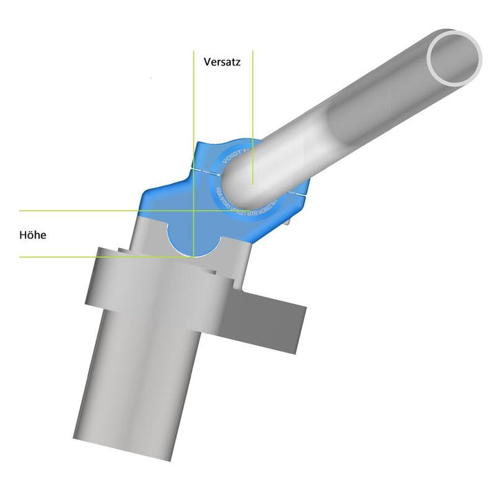 Universal Handlebar Riser with Offset (30/21mm) for 28mm Handlebar